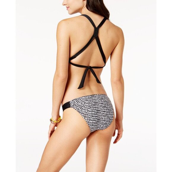 NWT Hula Honey M Bump in Road Black & White Animal Print Push Up Swim Top 87993 - Picture 2 of 2